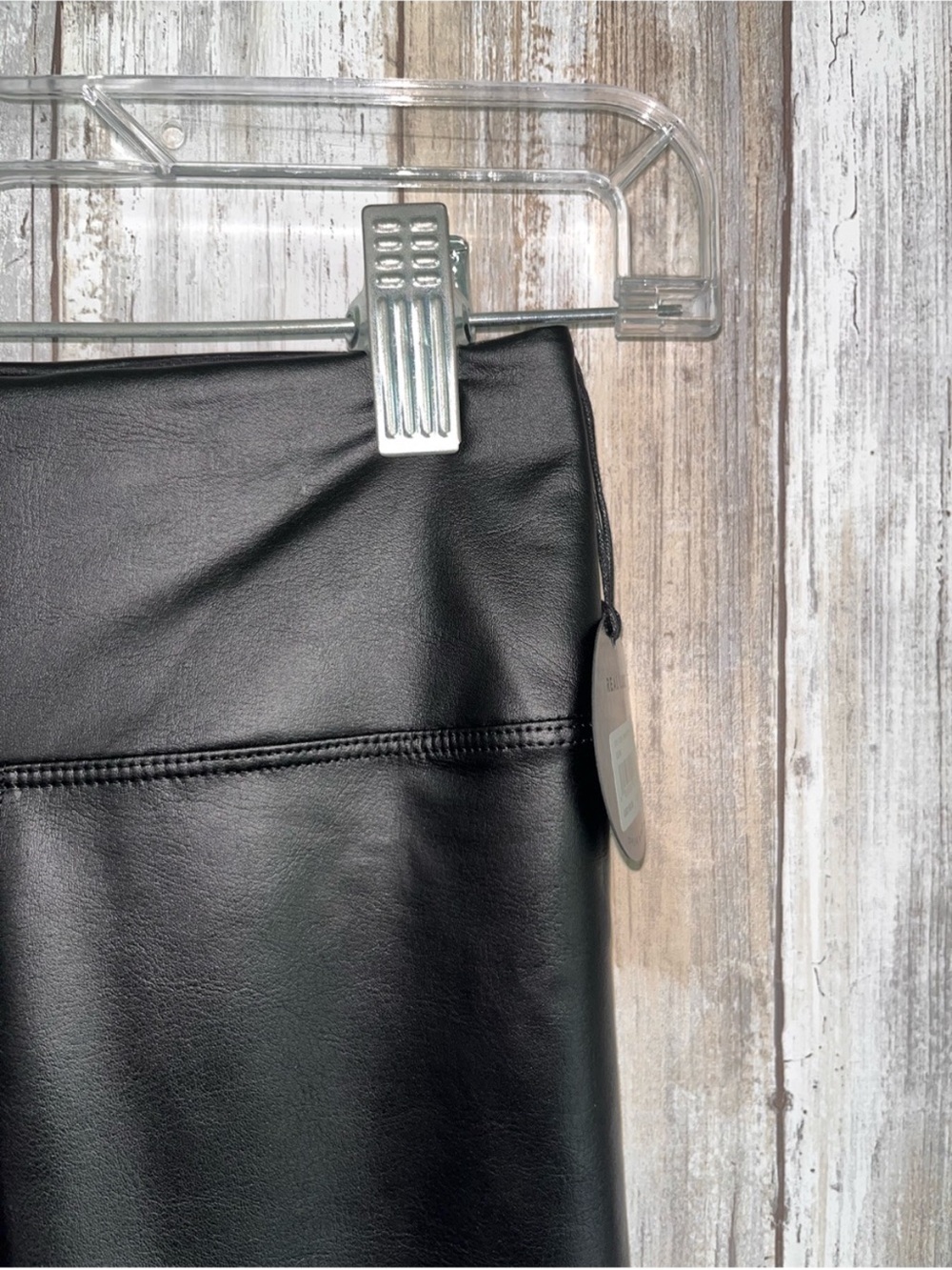 Aerie OFFLINE Real Luxe Faux Leather Leggings Black High Rise NWT Medium - Picture 3 of 7